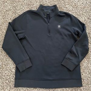 Under Armour Mens 1/4 Zip Golf Sweater Black Sz Large Martis Camp Golf Polyester